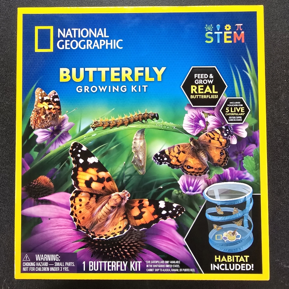 National Geographic Blue Butterfly Habitat Growing Kit STEM Activity Summer N02